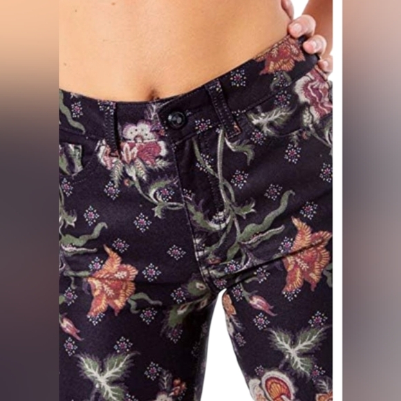 Desigual Exotic Mid Rise Floral Skinny Jeans Size 24 - Picture 4 of 10